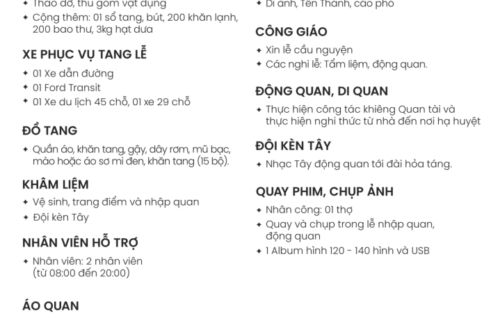 GÓI HỎA TÁNG 